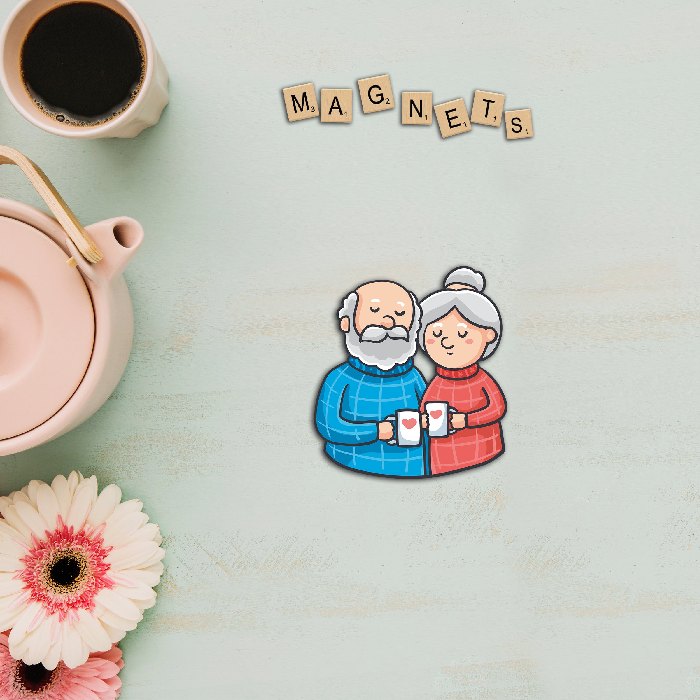 Wooden Fridge Magnet - My Grandparents